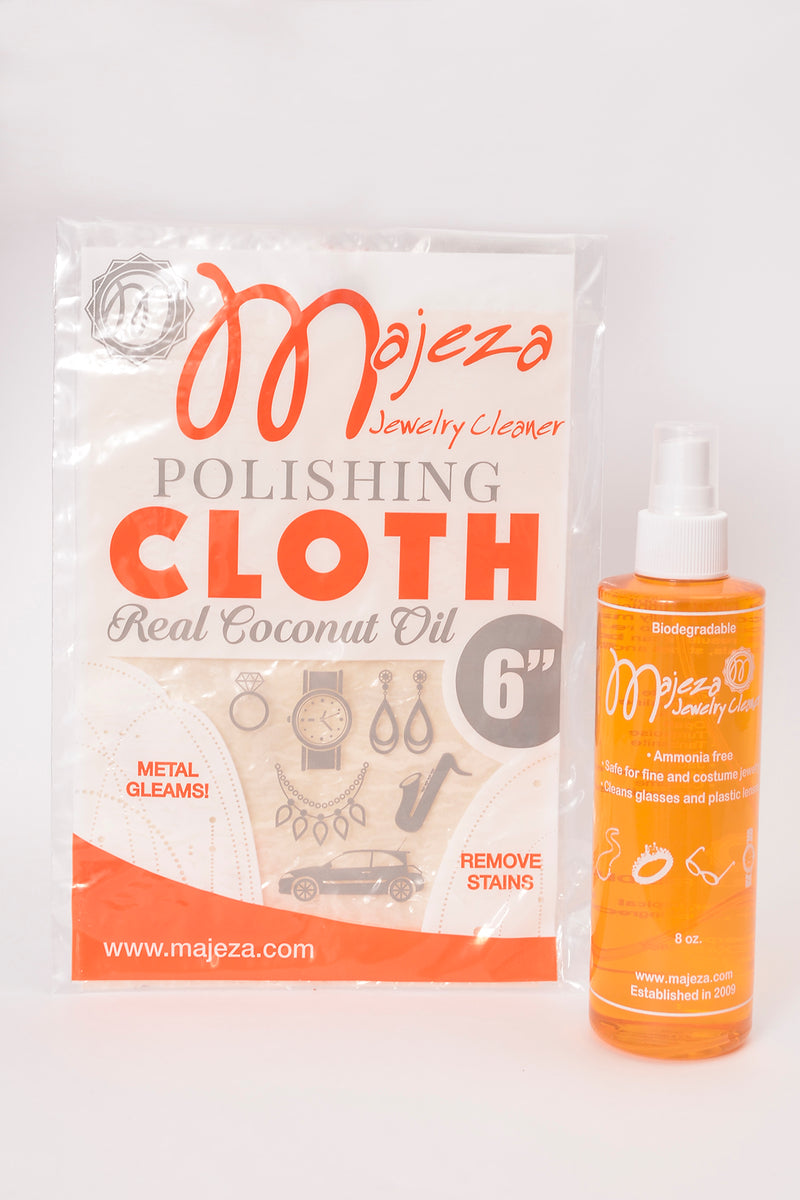 8 oz + Cloth – Majeza Jewelry Cleaner